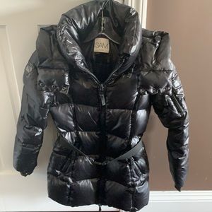 SAM. Girls Black Down Jacket Coat Size 10